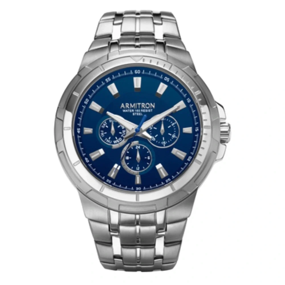 🆕 Armitron Multi Function Silvertone Watch